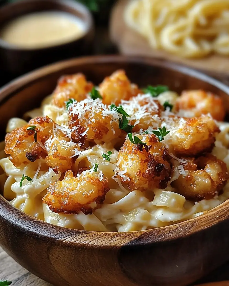 Garlic-Butter Chicken Bites with Luscious Parmesan Pasta