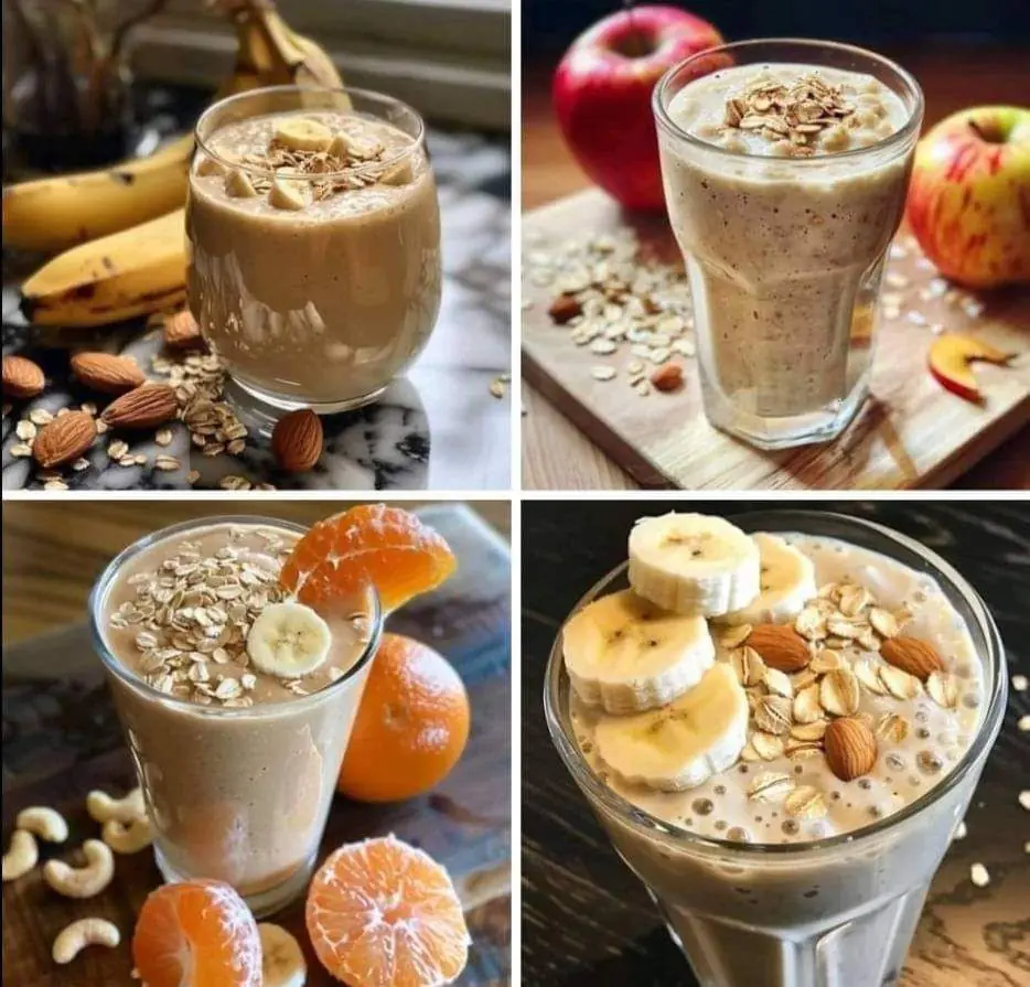 Breakfast smoothie ideas 😋🍎🍏🍐🍑🍊🍉🍋🍌