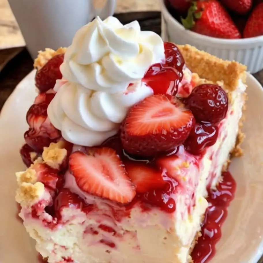 Strawberry Cheesecake Dump Cake: A Quick and Easy Dessert You’ll Love! 🍓🍰