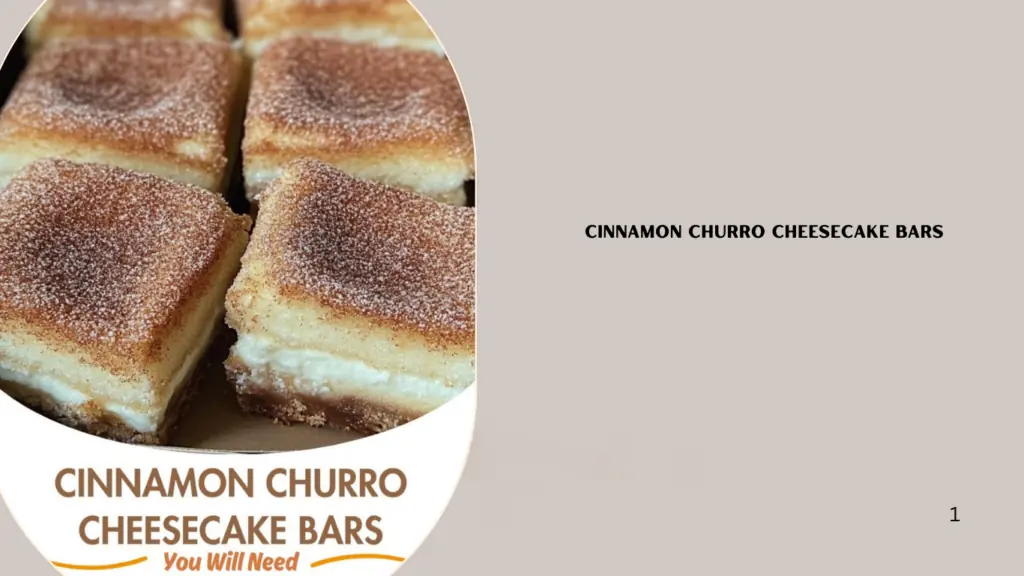 Cinnamon Churro Cheesecake Bars 🍰✨