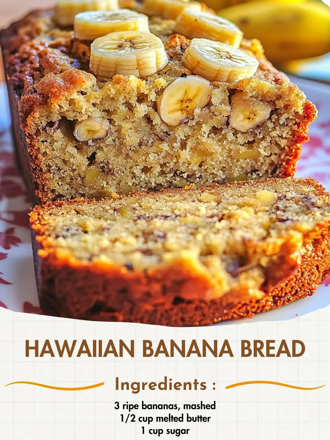 Hawaiian Banana Bread 🍌🌴✨