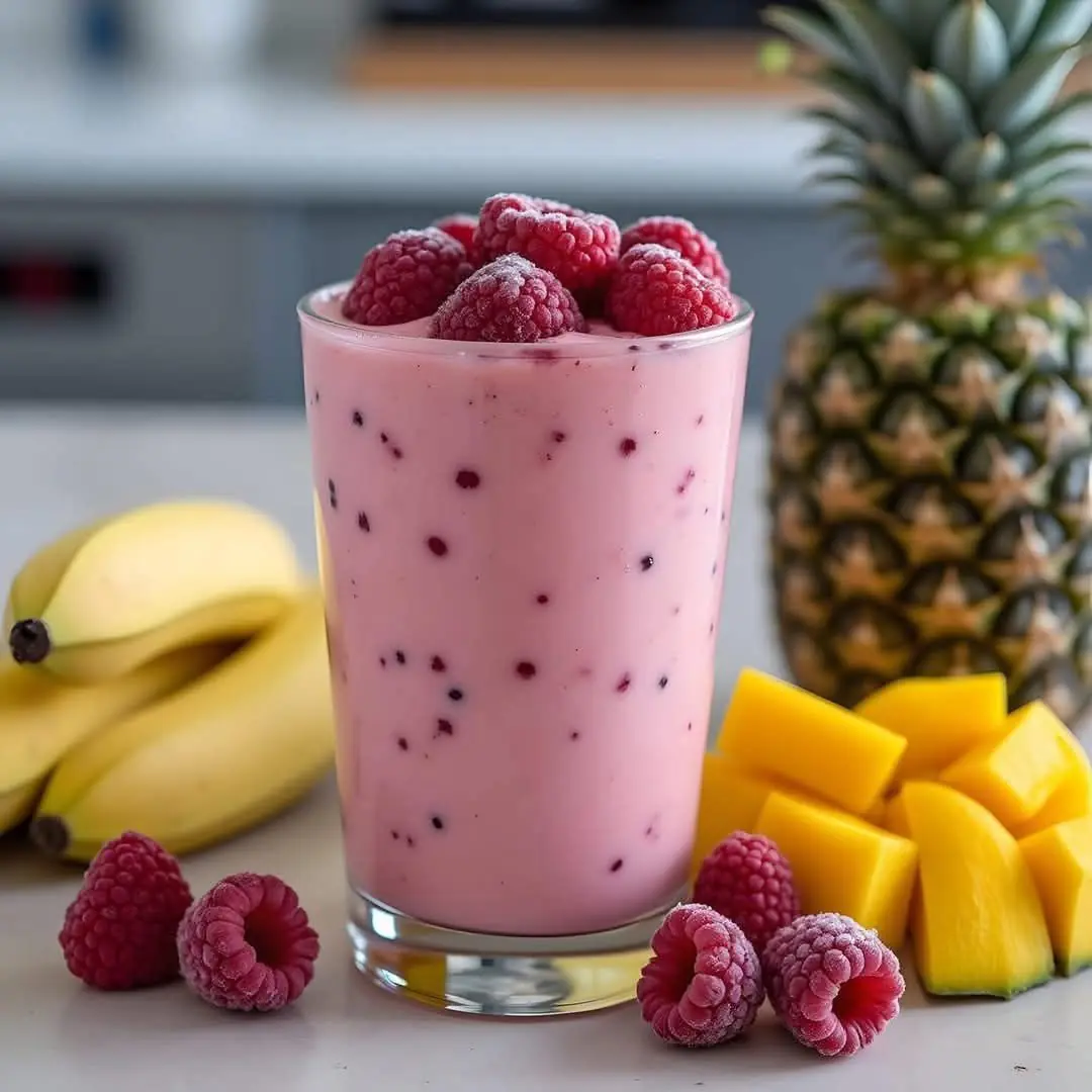 Pink Punch Smoothie – A Tropical Delight! 🌸🍍