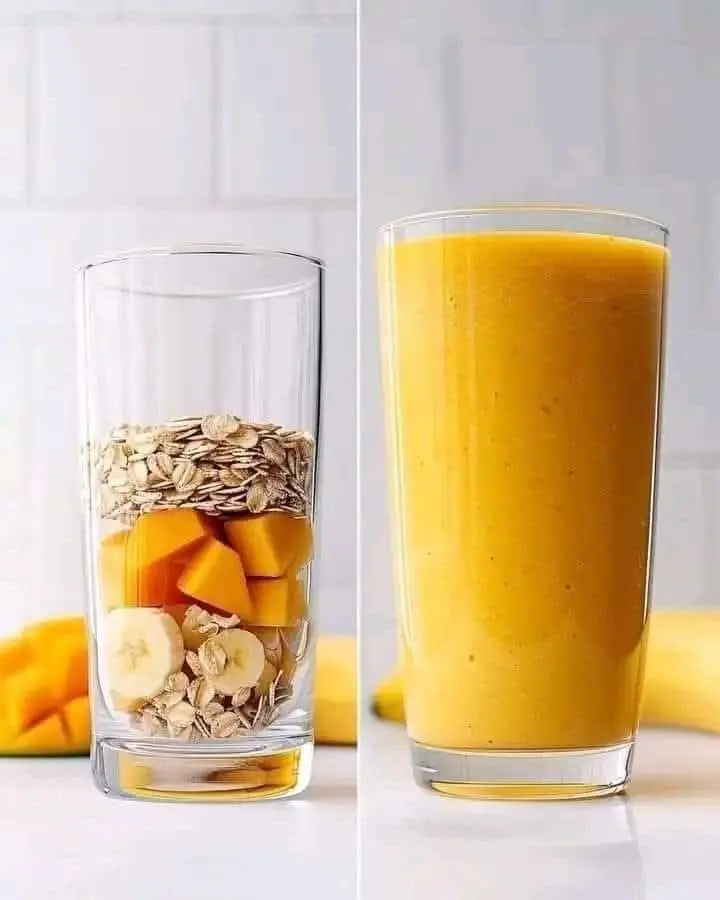 Tropical Oatmeal Smoothie – A Creamy, Nutritious Delight! 🥭🍍