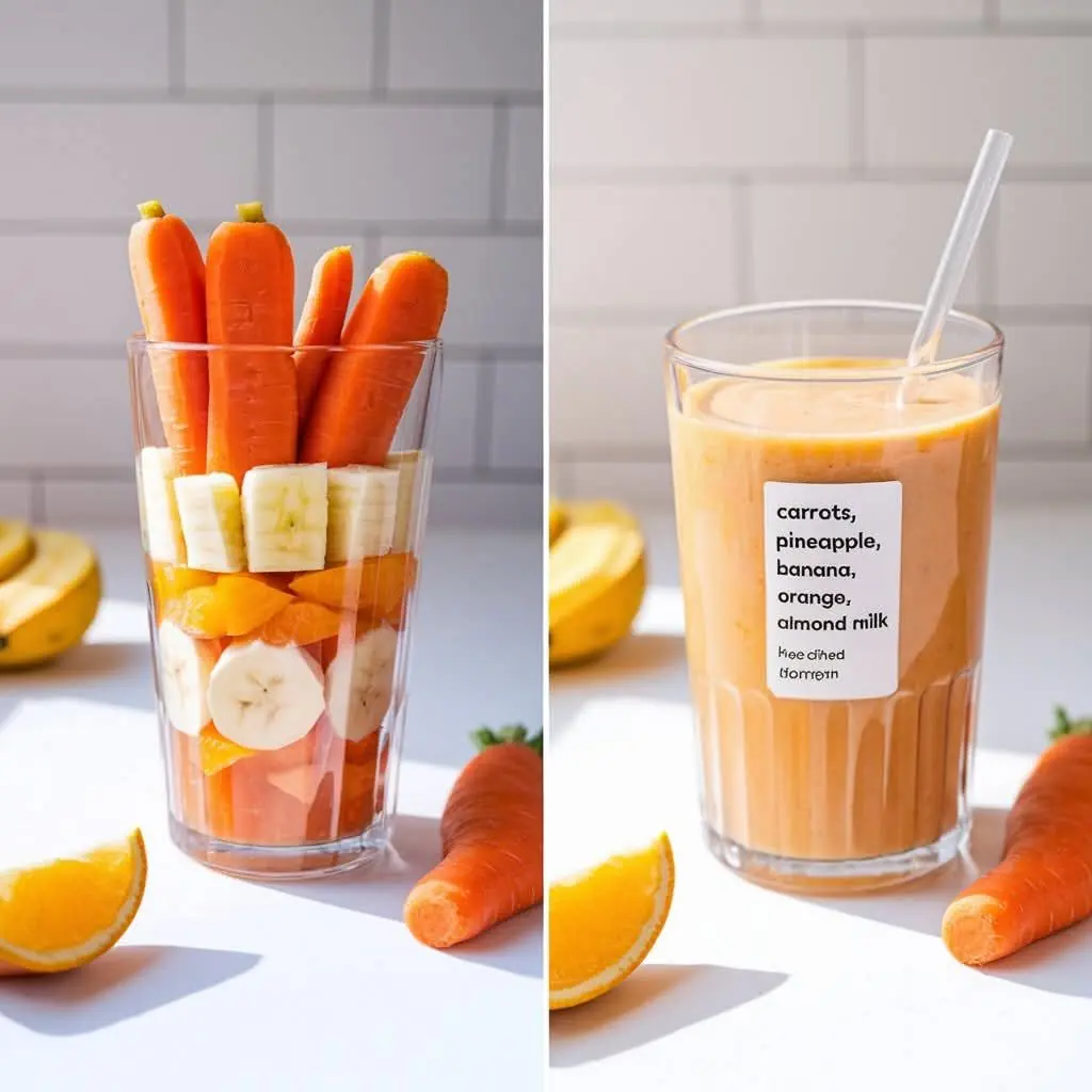 Carrot Pineapple Smoothie – A Refreshing & Nutrient-Packed Drink!