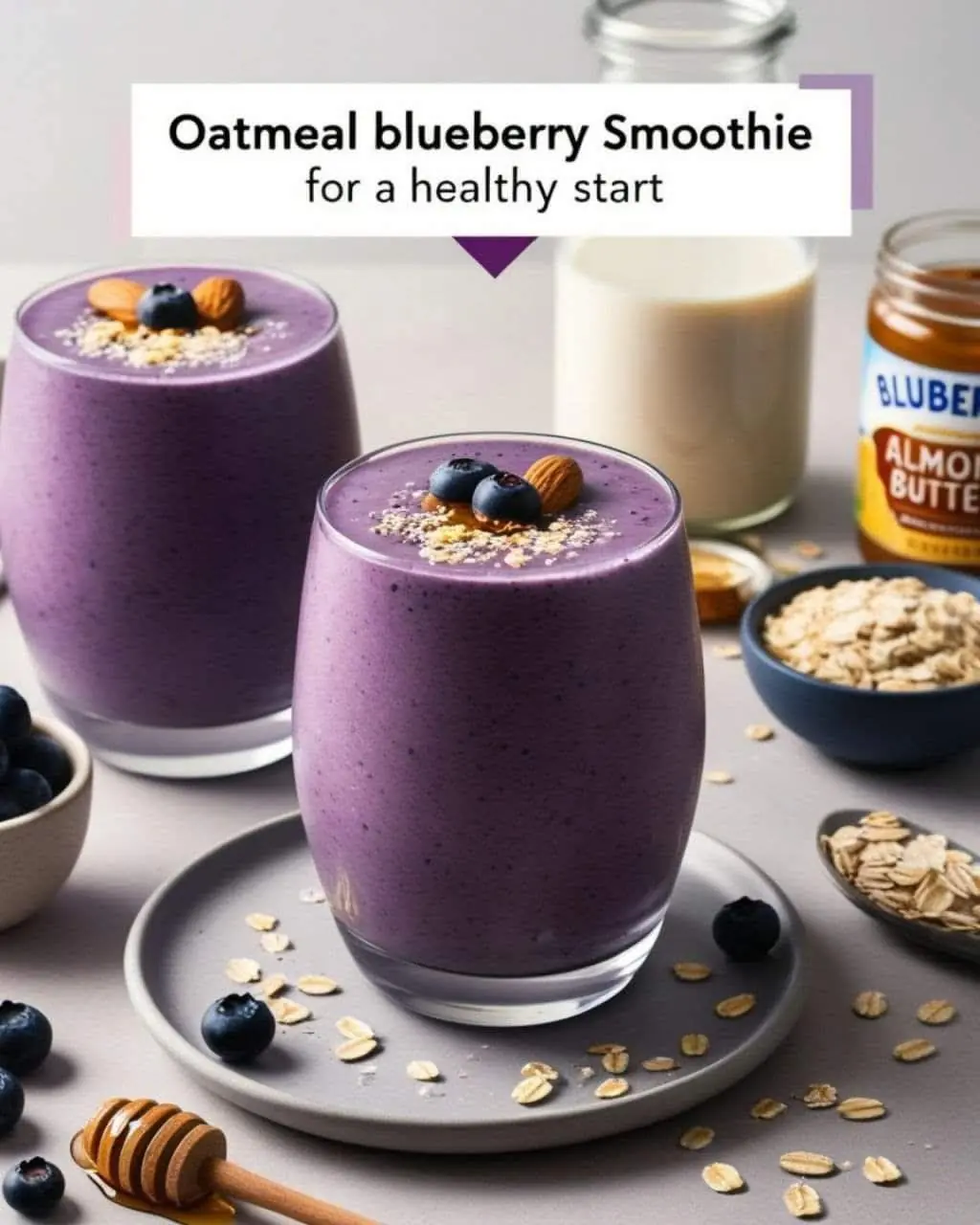 Oatmeal Blueberry Smoothie – A Creamy, Nutritious Breakfast in a Glass!