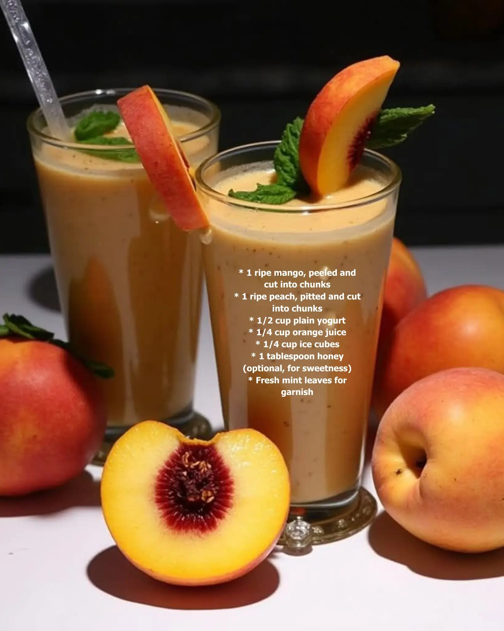 Delicious Mango Peach Smoothie Recipe 🍑🥭