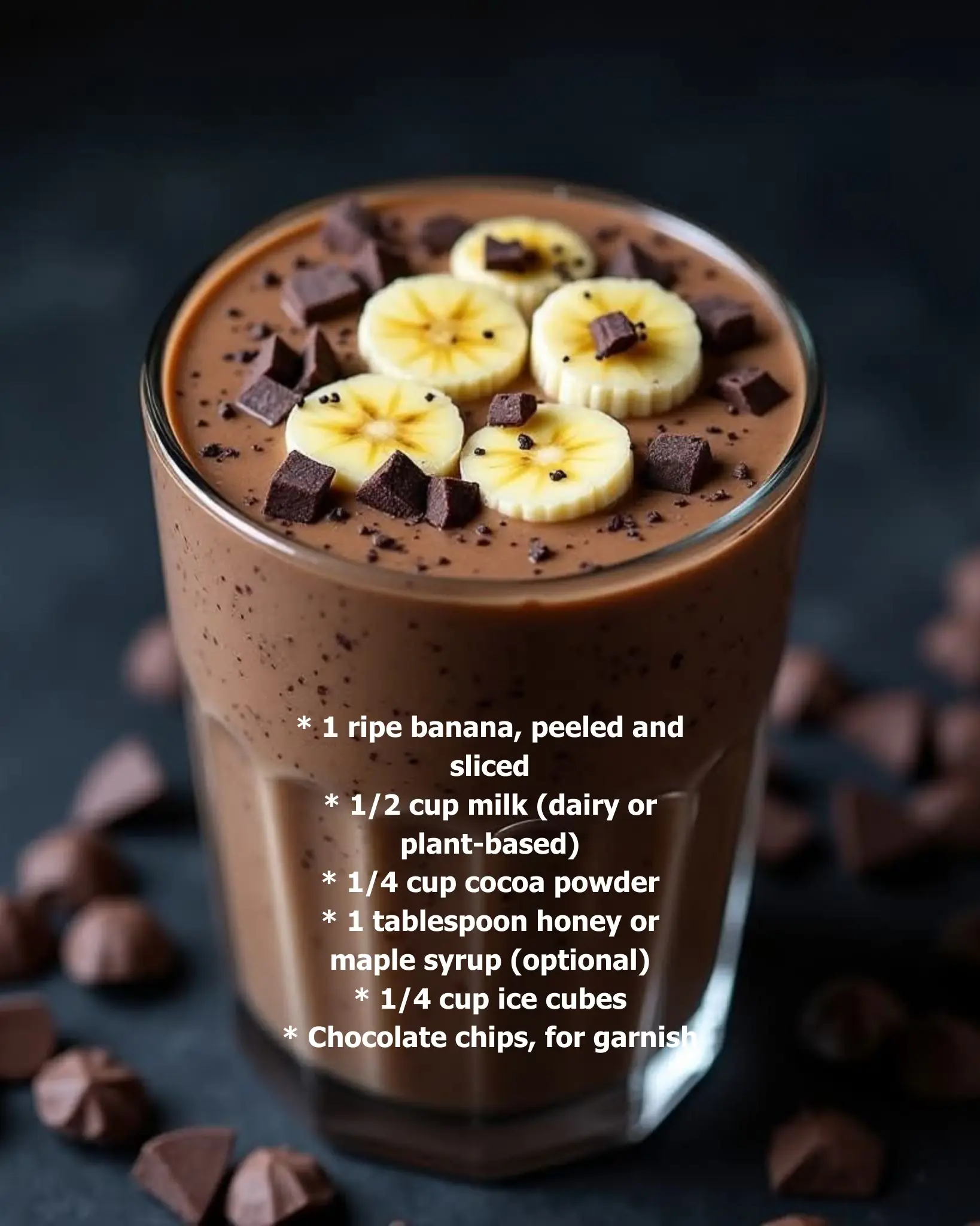 Decadent Chocolate Banana Smoothie 🍫🍌