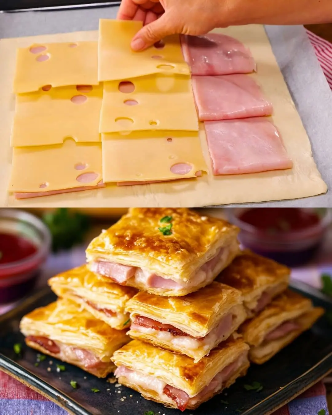 Irresistible Melting Ham & Cheese Puff Pastry Pockets: A Gourmet Savory Delight