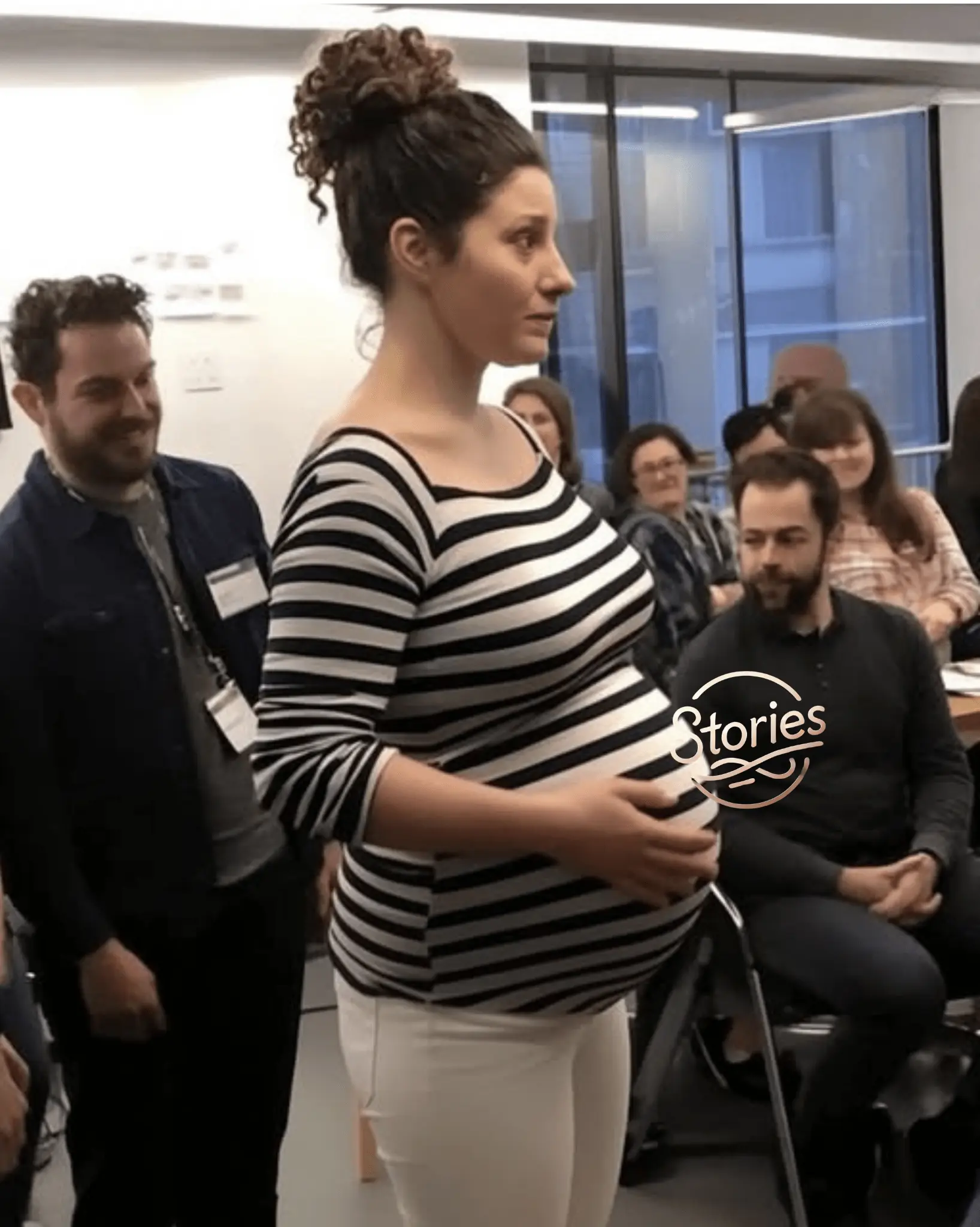 MY BOSS HUMILIATED ME IN A TEAM MEETING BECAUSE OF MY PREGNANCY – HIS SMILE VANISHED WHEN A WOMAN HOLDING A BABY WALKED IN.