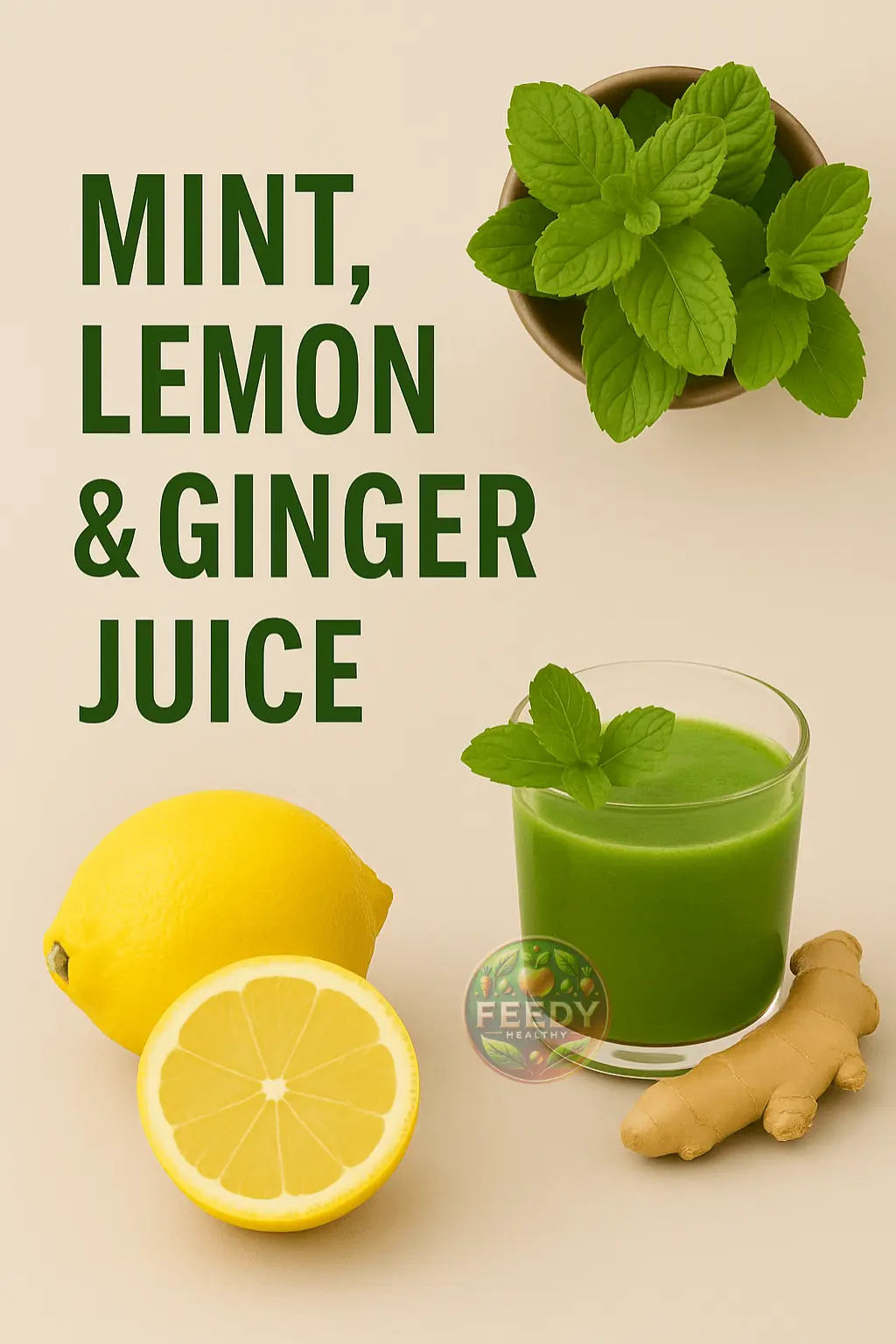 Mint, Lemon & Ginger Juice: A Refreshing and Detoxifying Drink