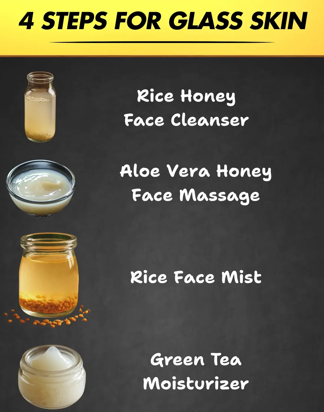 4 Step Glass Skin Routine With Just Ingredients in Your Kitchen