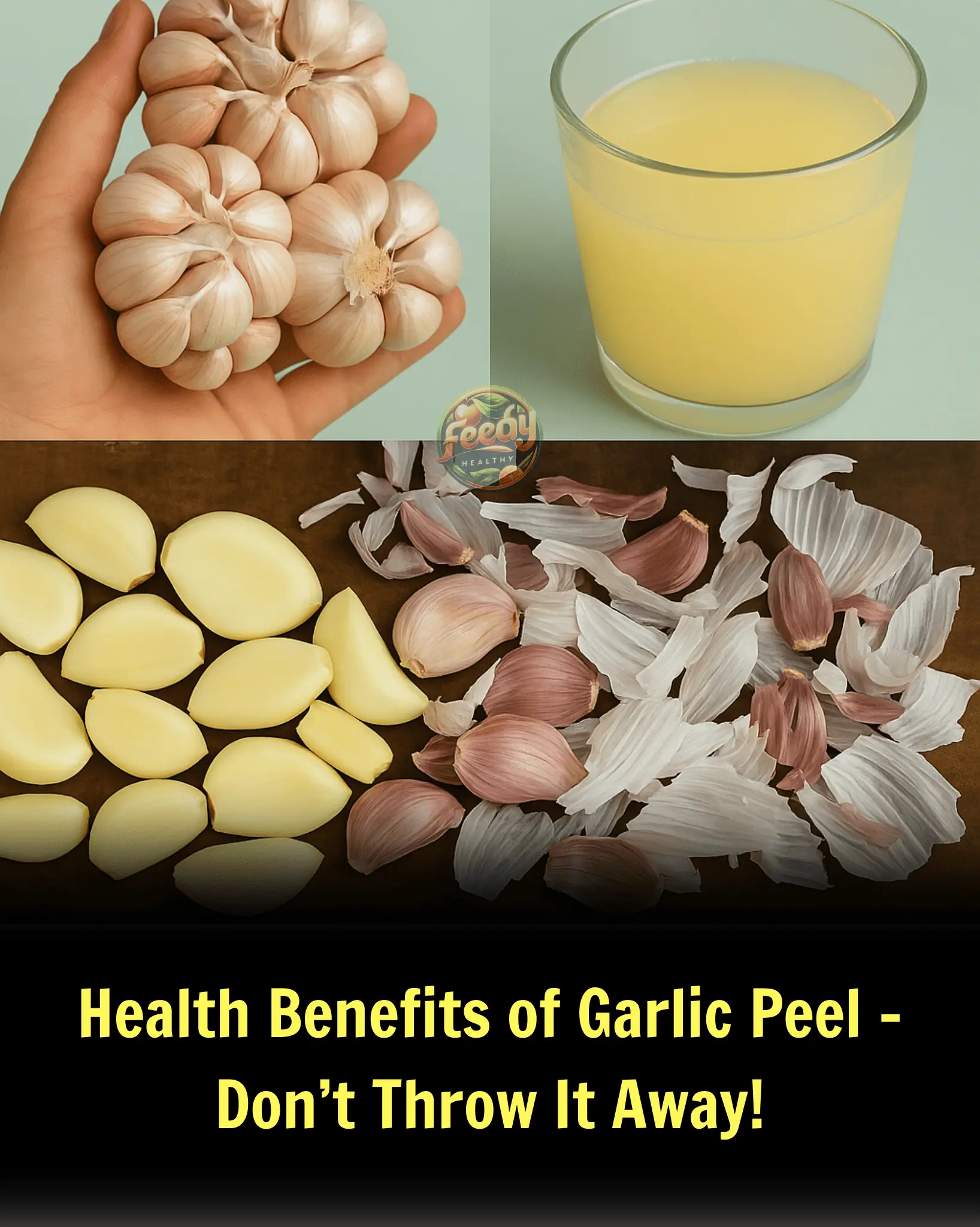 🌿 Health Benefits of Garlic Peel – Don’t Throw It Away!