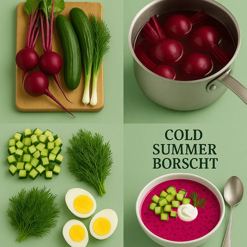 Delicious & Cooling Cold Summer Borscht Recipe
