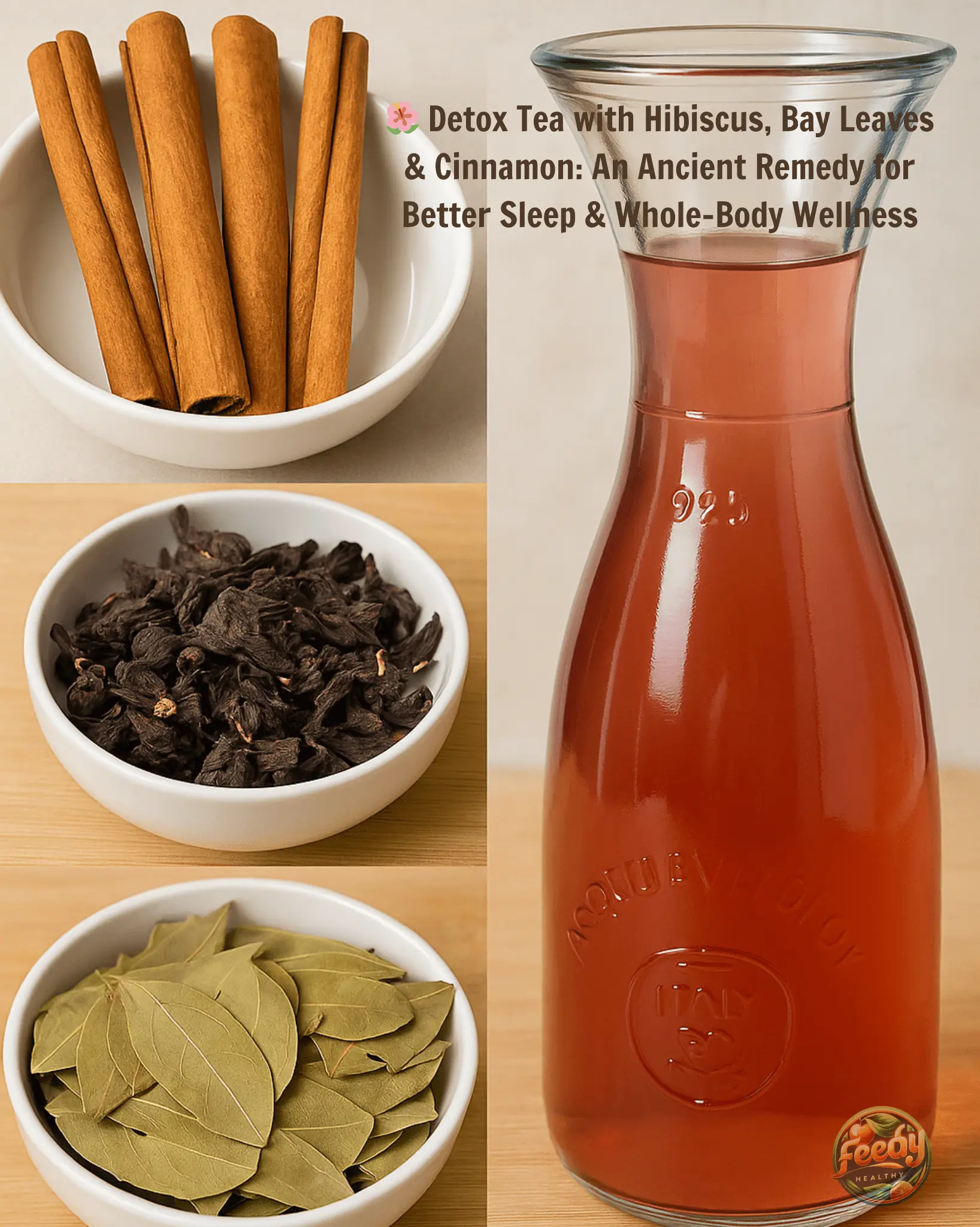 🌺 Detox Tea with Hibiscus, Bay Leaves & Cinnamon: An Ancient Remedy for Better Sleep & Whole-Body Wellness