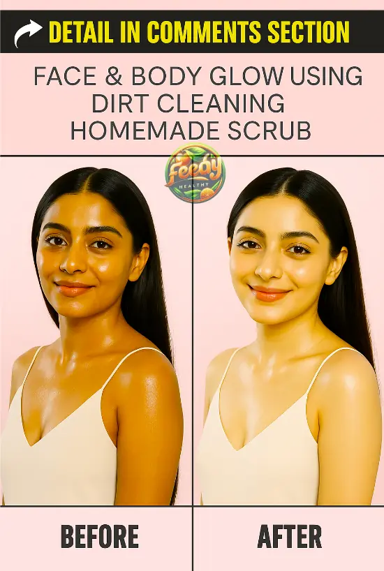 FACE & FULL BODY GLOW USING DIRT CLEANING HOMEMADE SCRUBS