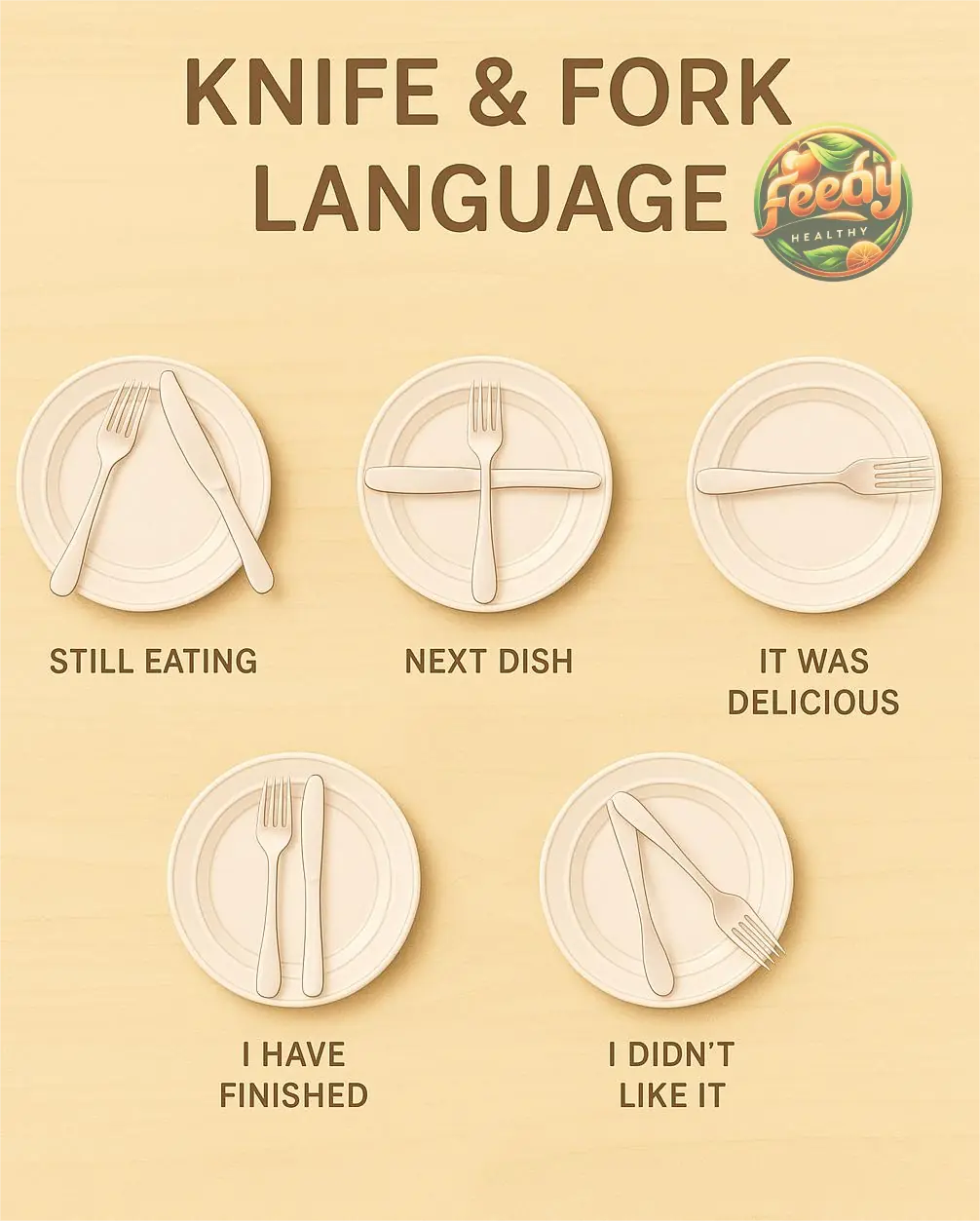 What are the origins of knife and fork language etiquette?