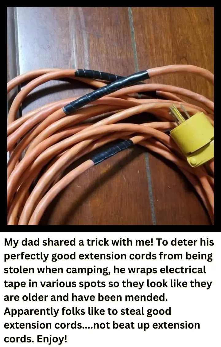 CLEVER CAMPING HACK: HOW TO STOP THIEVES FROM STEALING YOUR EXTENSION CORDS