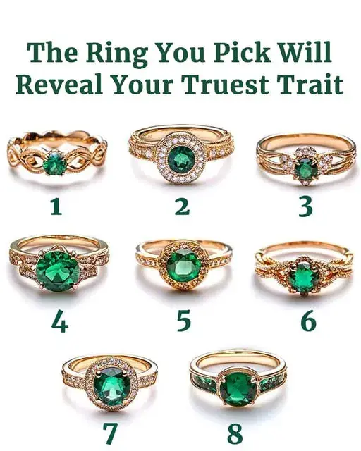 The ring you pick will reveal your truest trait