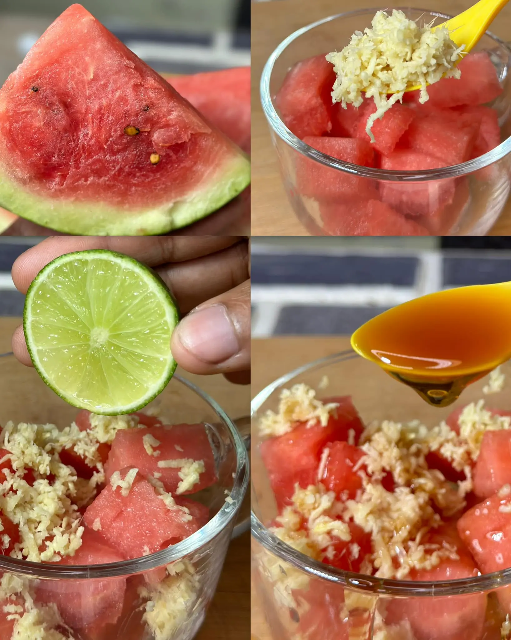 Mix watermelon with lemon and ginger 💥