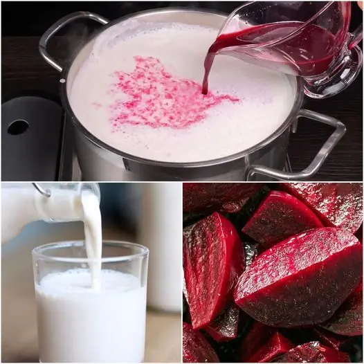 🥛 Pour Beets into Boiling Milk – A Delicious & Healthy 3-Ingredient Recipe!