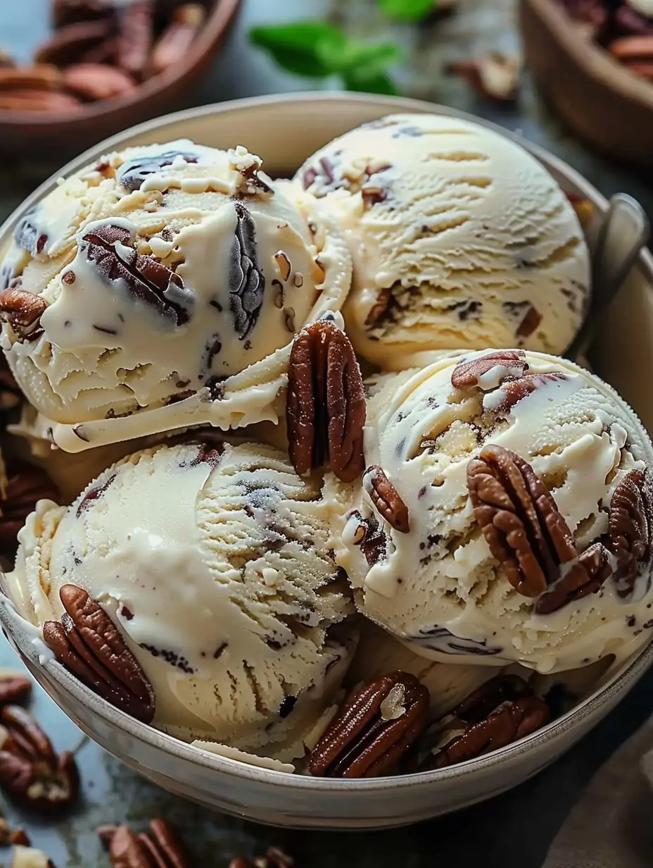 Homemade Butter Pecan Ice Cream