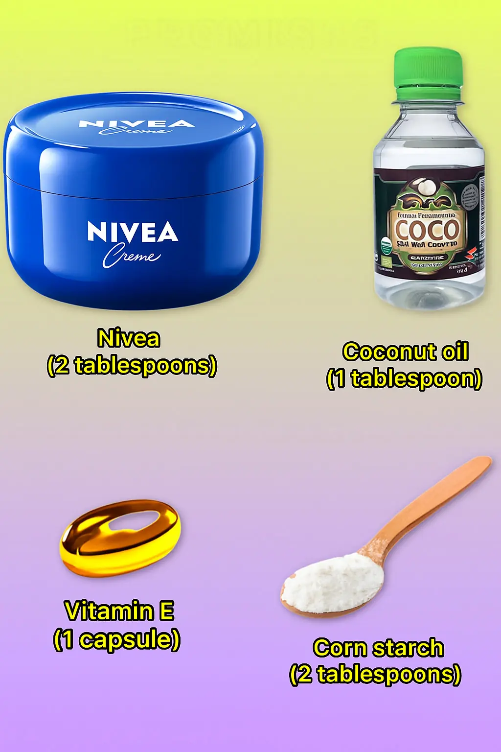 Homemade Anti-Wrinkle Cream with Nivea, Coconut Oil, and Cornstarch