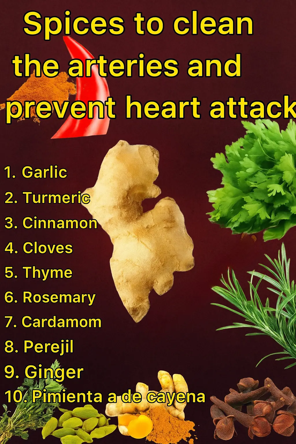 Spices to Clean Arteries and Prevent Heart Attacks