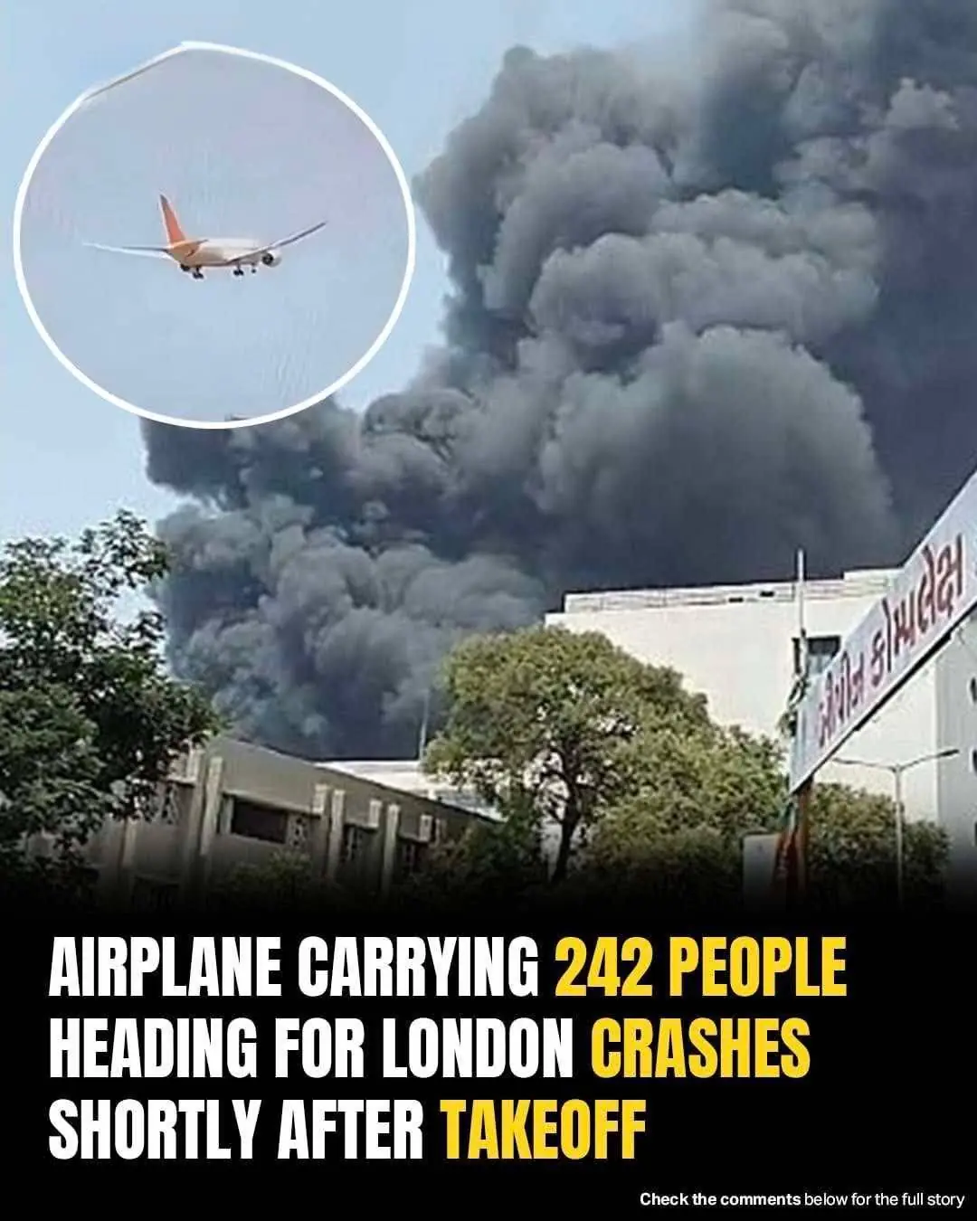 London-bound plane with 242 on board crashes in India