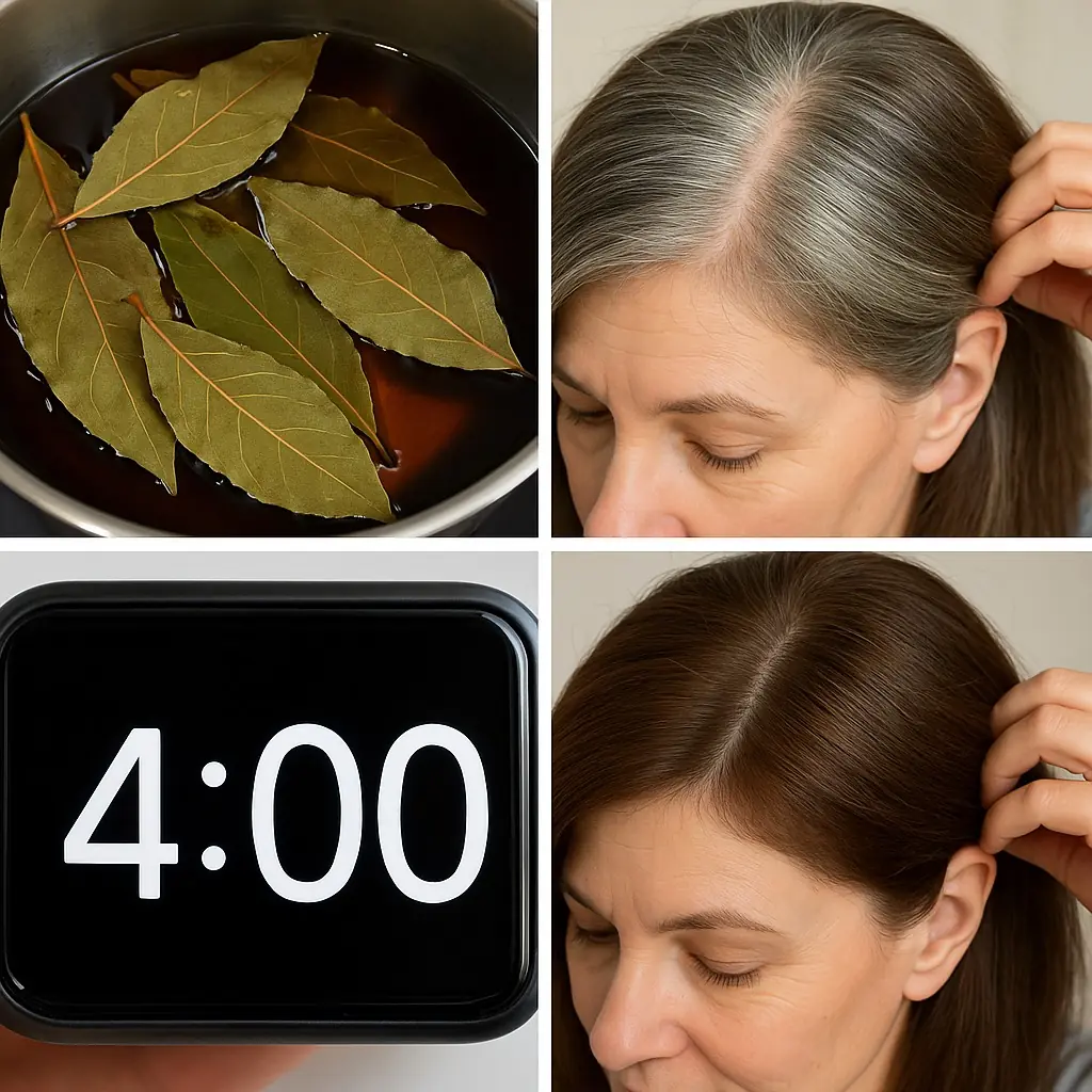 Darken Gray Hair Naturally with Bay Leaves & Cloves Tonic