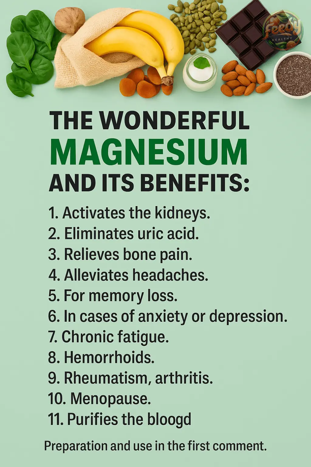 The Wonderful Magnesium and Its Health Benefits 👇🏼👇🏼
