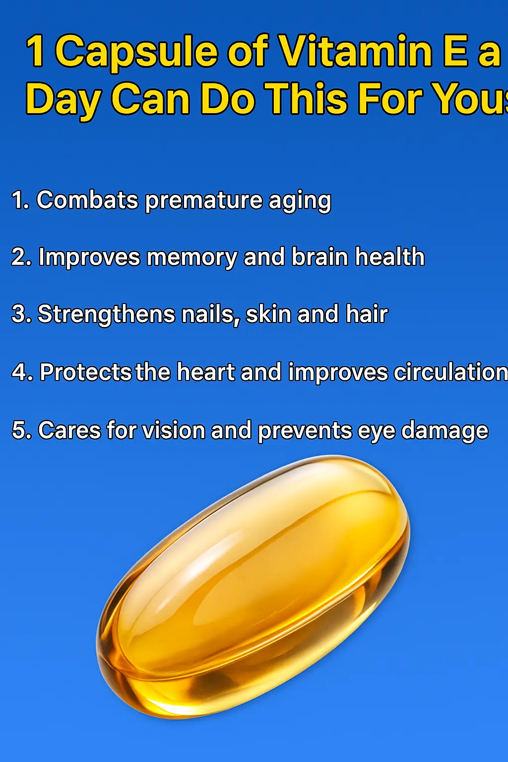 1 capsule of vitamin E a day can do this for you 💊