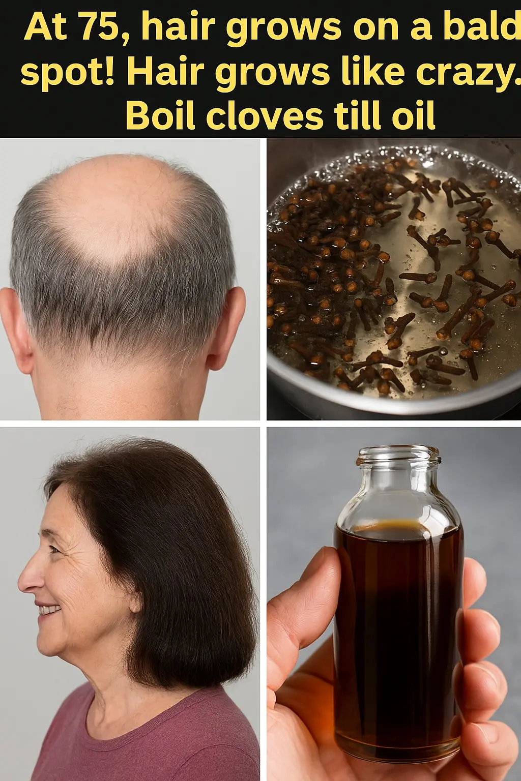 Rejuvenating Hair Growth with Clove Oil at 75