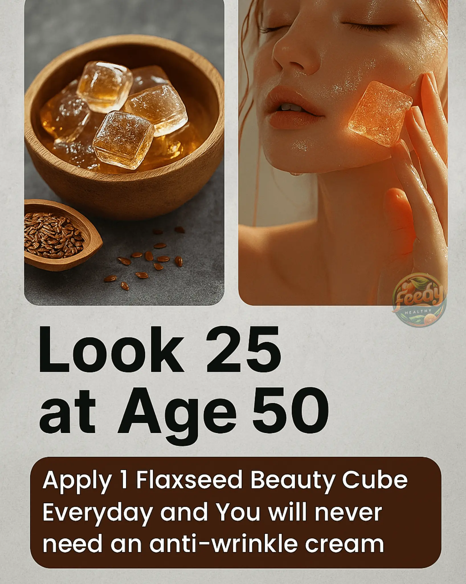 DIY Flaxseed Gel Ice cubes for Clear Skin & Large Pores