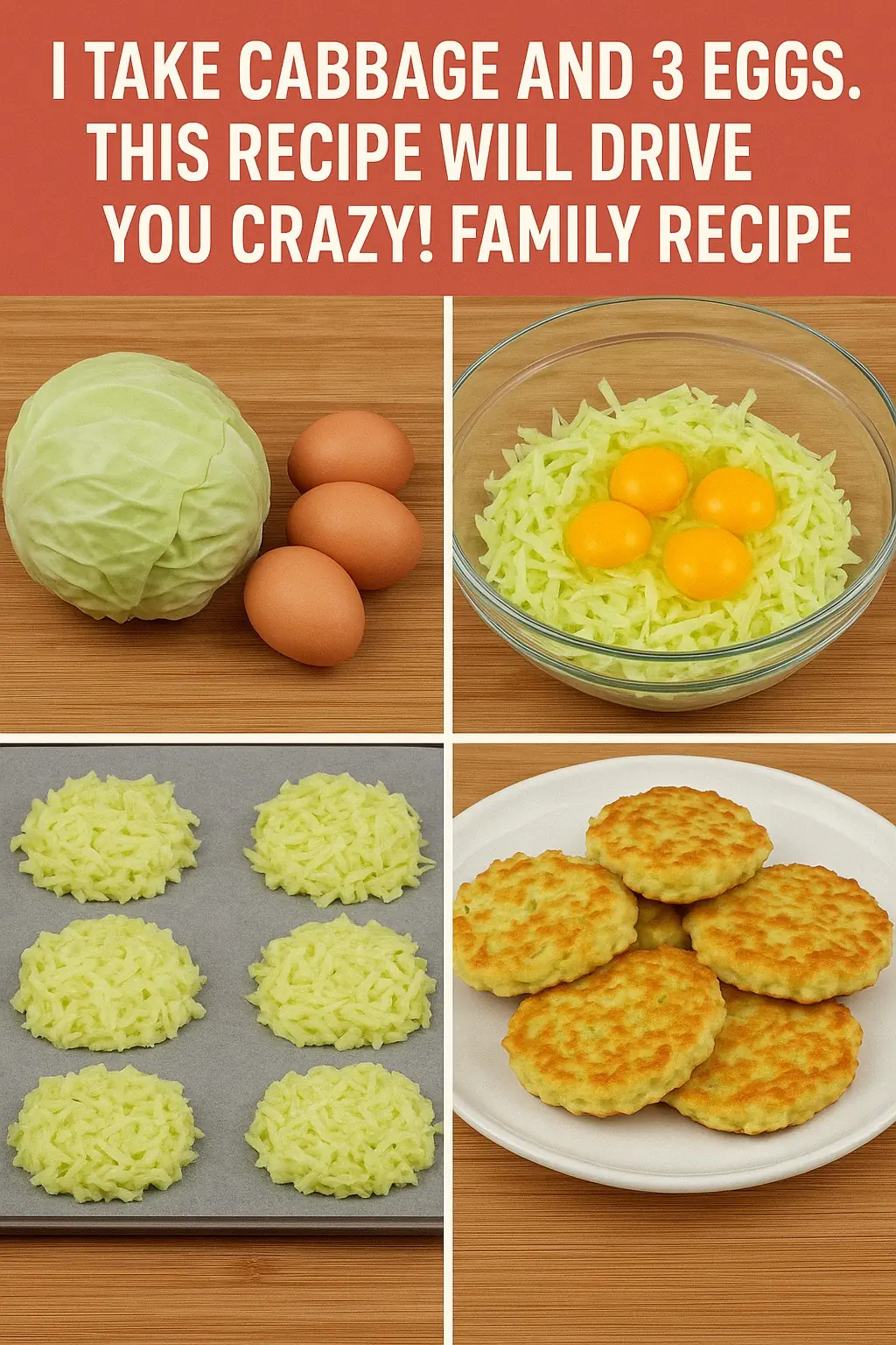 Take a Bite of these Delicious Cabbage and Egg Fritters!