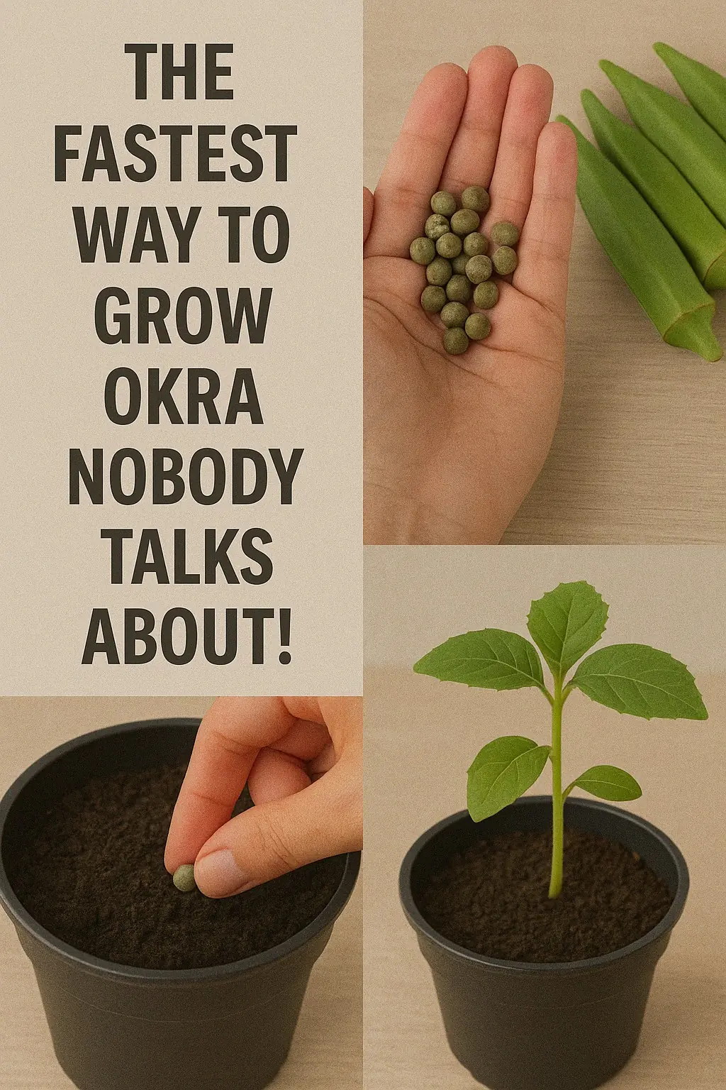 THE FASTEST WAY TO GROW OKRA NOBODY TALKS ABOUT!
