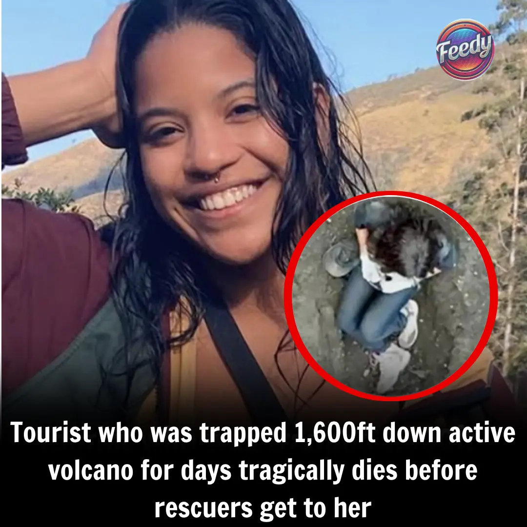 Tourist who was trapped 1,600ft down active volcano for days tragically dies before rescuers get to her