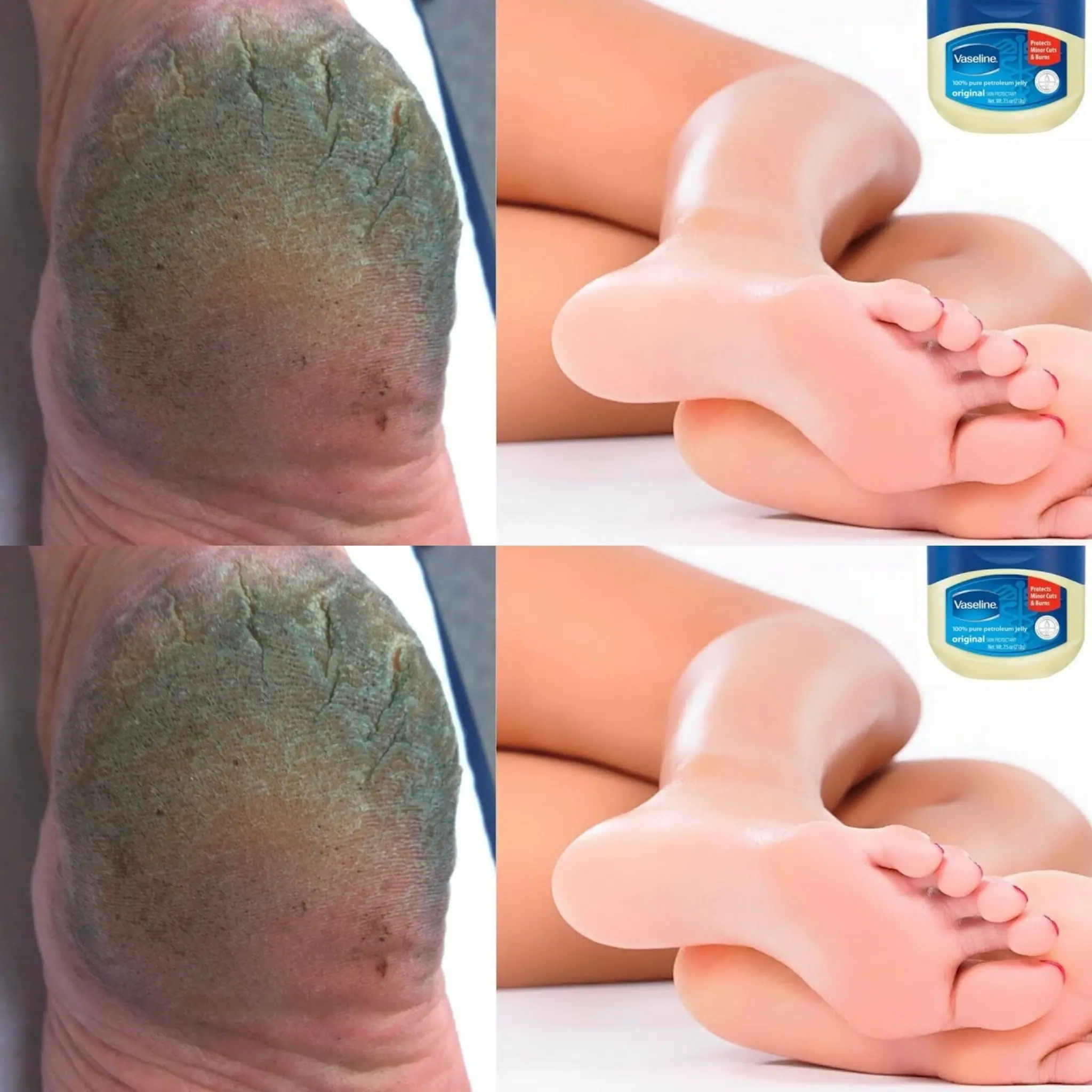 DO THIS SIMPLE HOME REMEDY WITH VASELINE TO GET RID OF CRACKED HEELS IN 3 DAYS! 🧴🦶