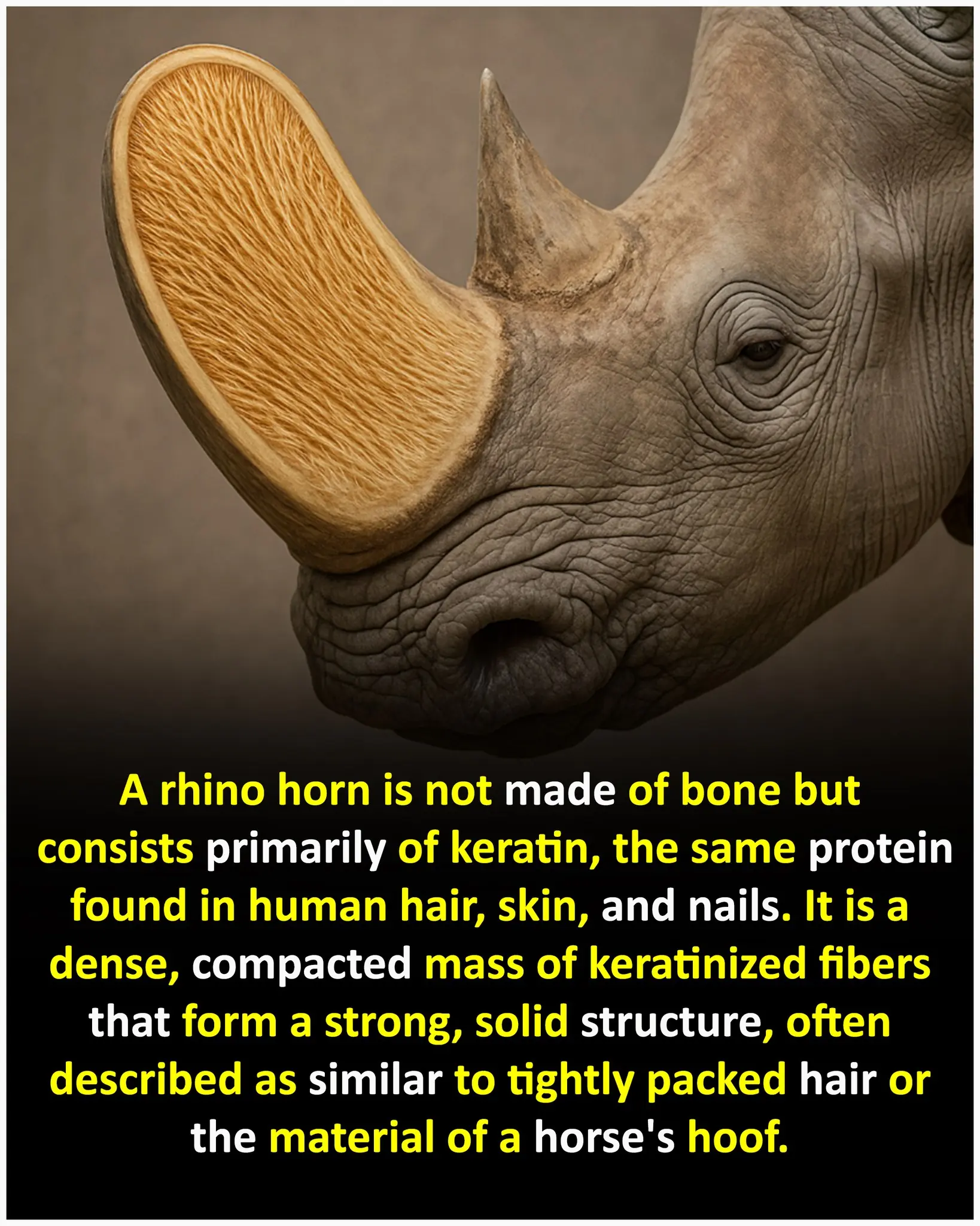 The Truth About Rhino Horns: What They're Really Made Of