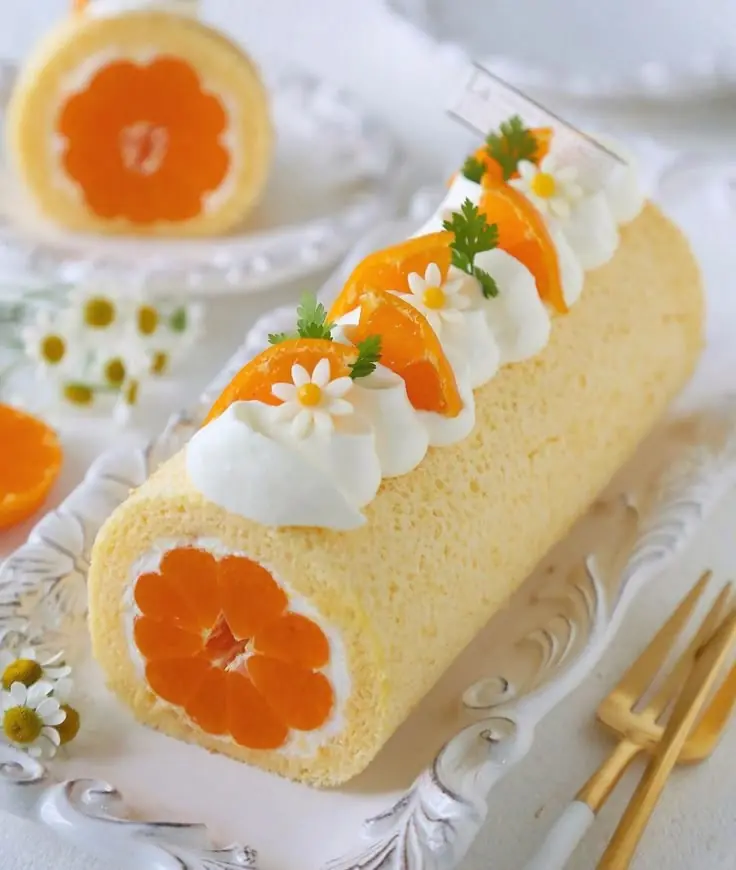 🍊 Orange Roll Cake