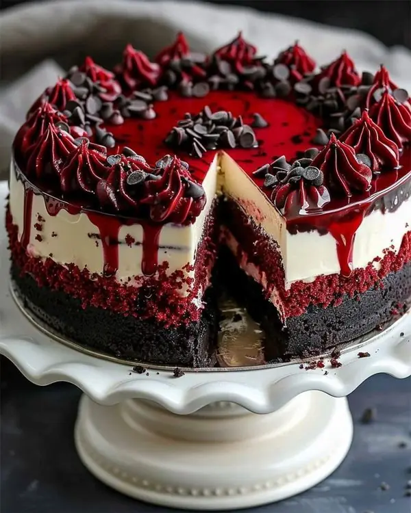 🍰 Red Velvet Cookie Dough Cheesecake