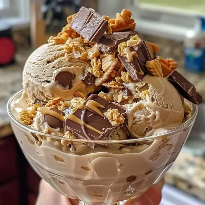 🍫🥜🍪 Cookie Dough Snickers & Reese’s Ice Cream