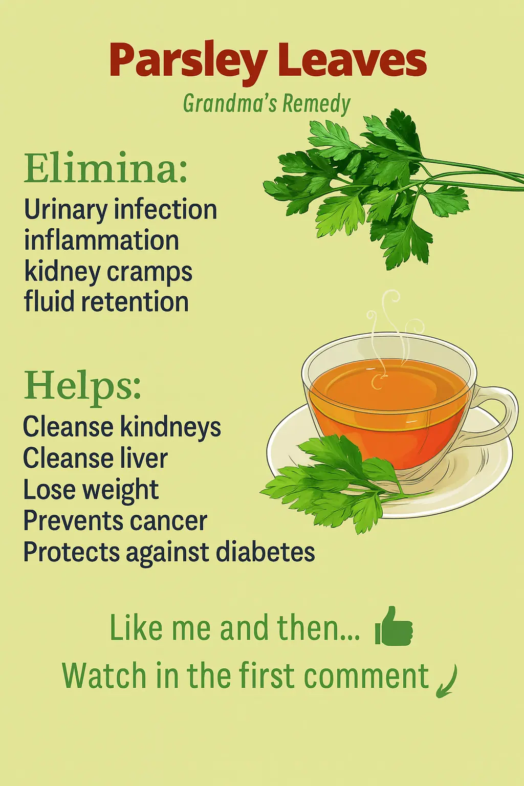 Parsley Tea 😱😱.. See More
