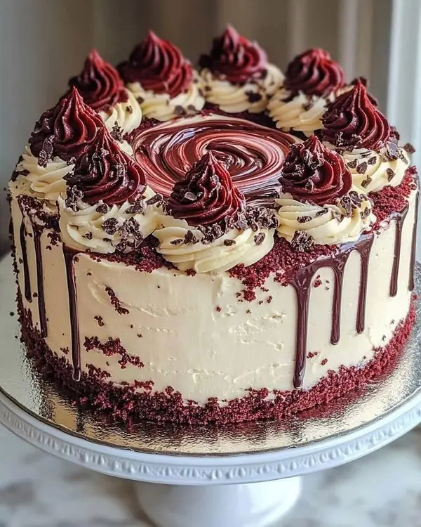 💕😋 Luxurious Red Velvet Nutella Swirl Cake 😋💕