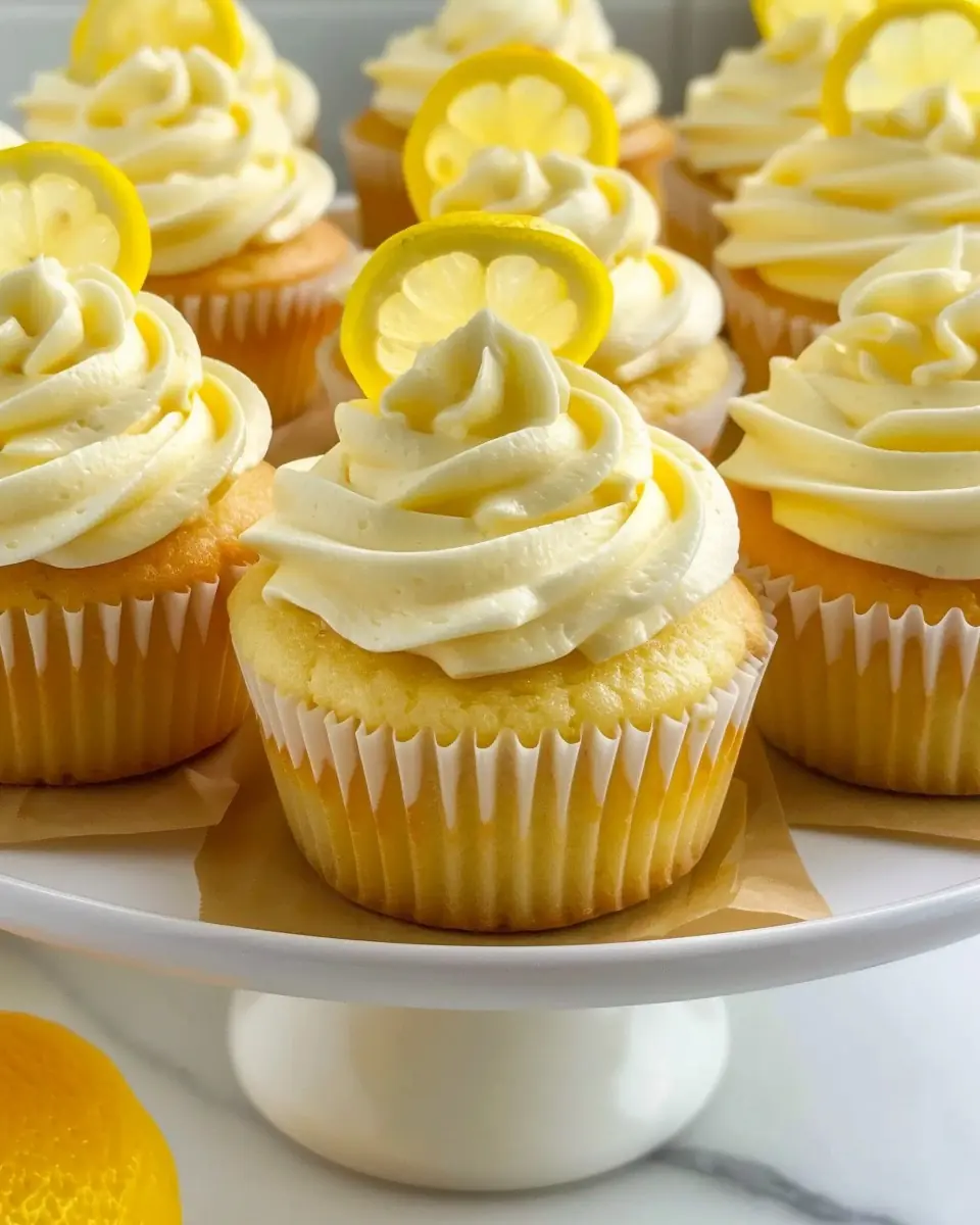 🍋 Lemon Sour Cream Cupcakes 🍋