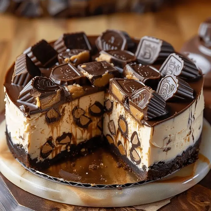 🥜 Giant Reese's Peanut Butter Pie 🍫