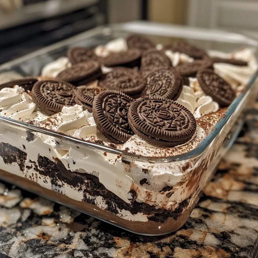 Oreo Delight with Chocolate Pudding: A Crowd-Pleasing No-Bake Dessert