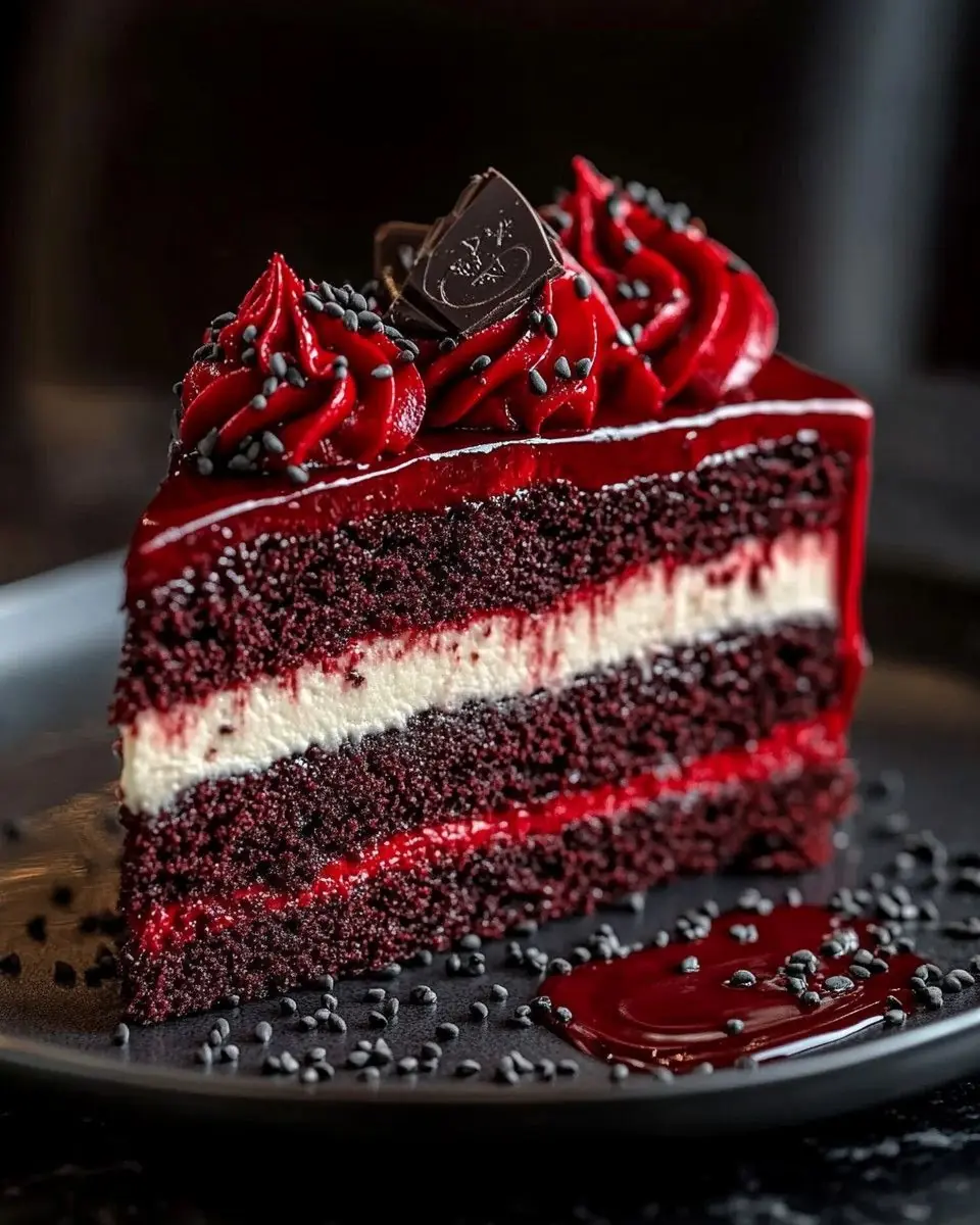 Black Sesame Red Velvet Cheesecake: A Stunning Fusion Dessert