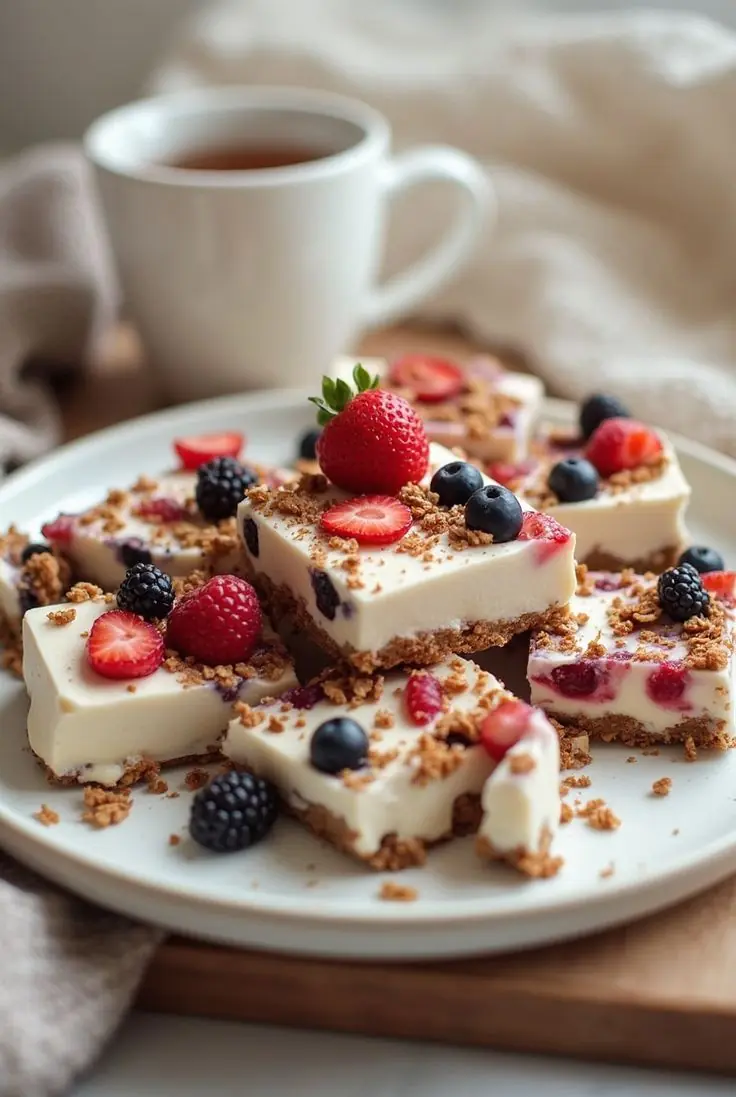 🍓❄️ Frozen Yogurt Fruit Bark