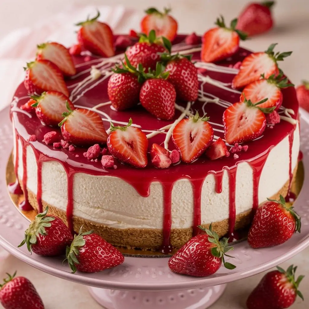 🍓 Delicious Strawberry Cheesecake