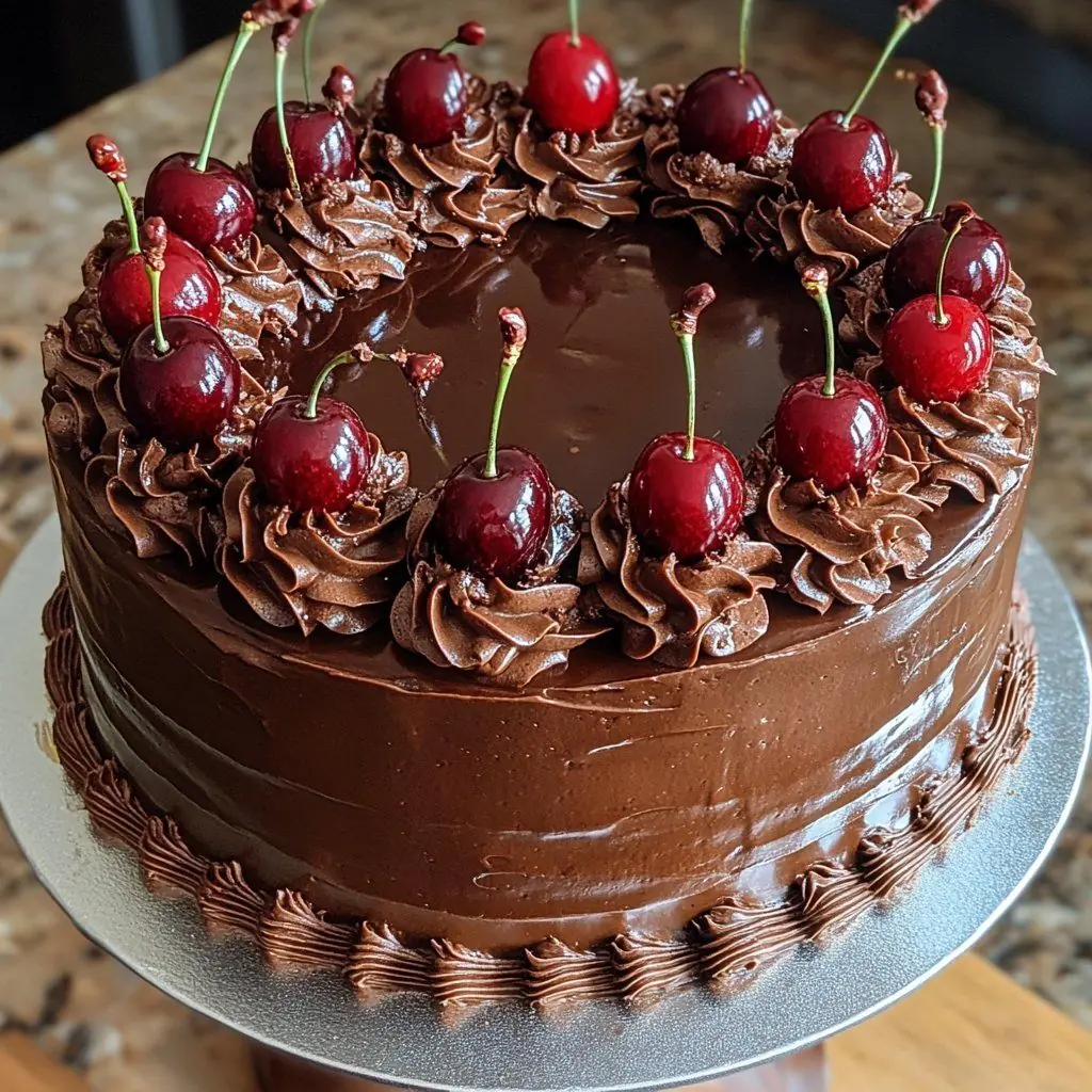 💕😋 Irresistible Cherry Chocolate Cake 😋💕